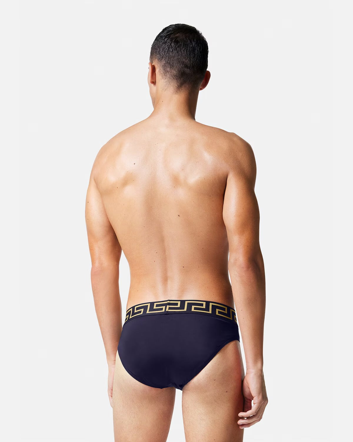 Greca Border Swim Briefs – the design has acanthus leaves printed on the interior lining – LUX VERSE Luxury Designer Fashion Outlet