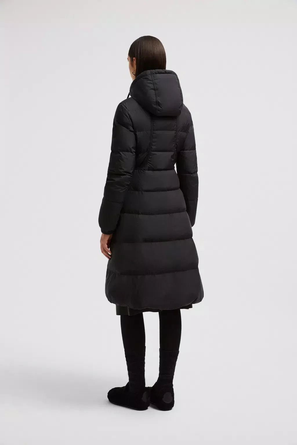 Idocrase Long Down Jacket – a nod to the collection's feminine spirit, the Idocrase down coat is featured in – LUX VERSE Luxury Designer Fashion Outlet