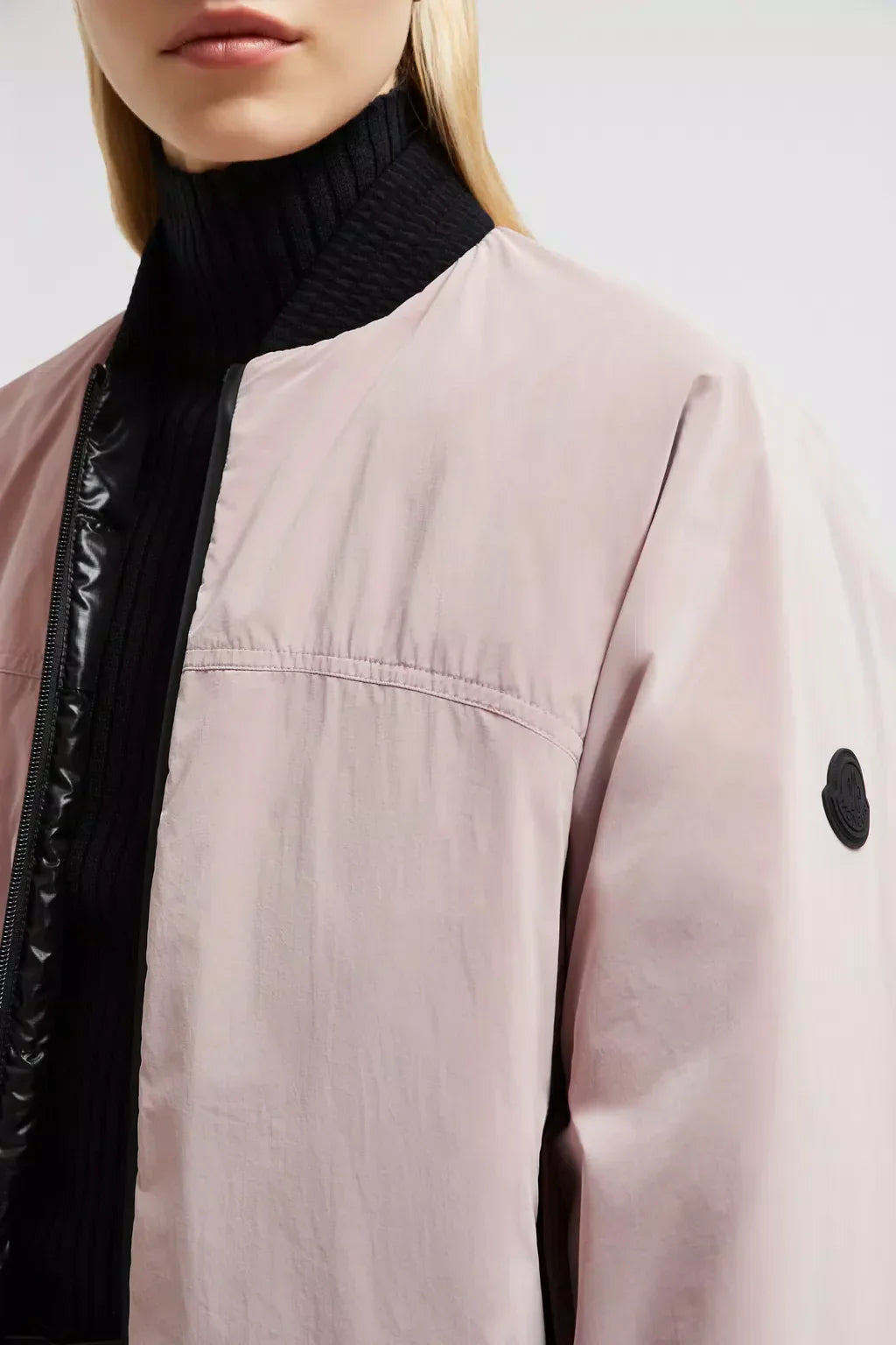 Laives Down Bomber Jacket – crafted from coated nylon, the down jacket comes in a cropped fit – LUX VERSE Luxury Designer Fashion Outlet
