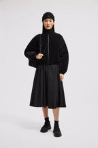 Laives Down Bomber Jacket – crafted from coated nylon, the down jacket comes in a cropped fit – LUX VERSE Luxury Designer Fashion Outlet