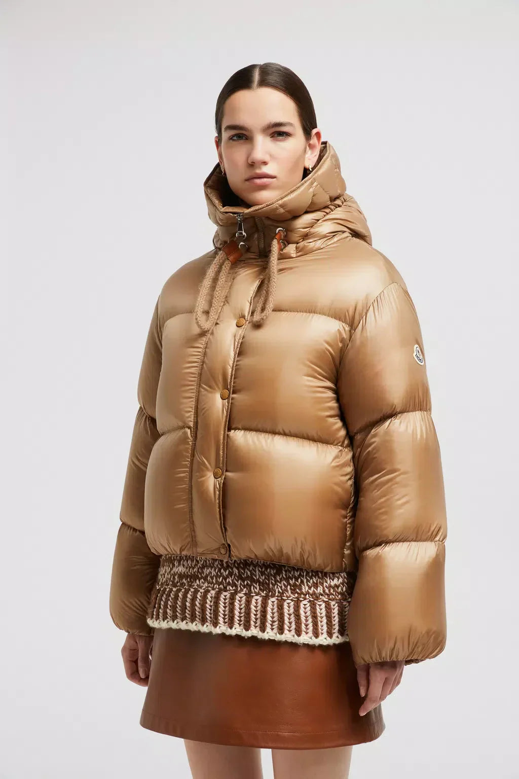 Borey Short Down Jacket – warm and cocooning, the hood has a wide brim inspired by the classic parka – LUX VERSE Luxury Designer Fashion Outlet