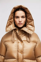 Borey Short Down Jacket – warm and cocooning, the hood has a wide brim inspired by the classic parka – LUX VERSE Luxury Designer Fashion Outlet