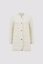 Epafo Mid-Length Down Jacket – a classic silhouette is refreshed with modern proportions and crafted from bouclé – LUX VERSE Luxury Designer Fashion Outlet
