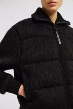 Padded Wool & Mohair Zip-Up Cardigan – designed with supreme wearability in mind, drawstring fastening on the waist adapts – LUX VERSE Luxury Designer Fashion Outlet