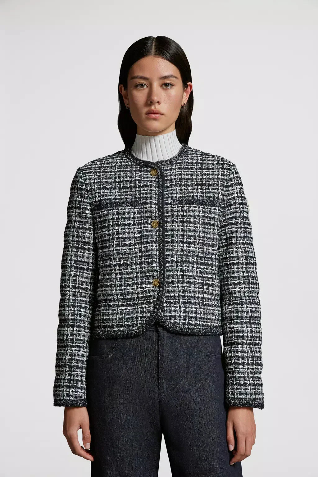 Eliadi Short Down Jacket – crafted from nylon, the short puffer is enhanced with lightweight longue saison – LUX VERSE Luxury Designer Fashion Outlet