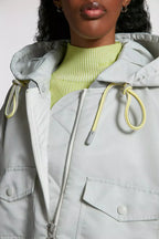 Briseo Satin Bomber Jacket – gold-toned buttons provide the finishing touches – LUX VERSE Luxury Designer Fashion Outlet