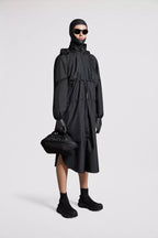 Licasto Rain Coat – crafted from recycled micro soft technique Down-filled collar Hood Zipper closure – LUX VERSE Luxury Designer Fashion Outlet