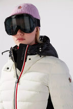 Bruche Short Down Jacket – crafted from 2L 4-way stretch tech poplin Stretch nylon lining Down-filled Hood – LUX VERSE Luxury Designer Fashion Outlet