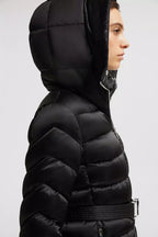 Cupidone Short Down Jacket – crafted from nylon satin, the hooded puffer jacket is finished with a cozy – LUX VERSE Luxury Designer Fashion Outlet
