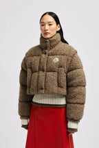 Cytinelle 2-in-1 Tweed Down Jacket – the short warmer features detachable sleeves that allow it to be worn as a puffer – LUX VERSE Luxury Designer Fashion Outlet