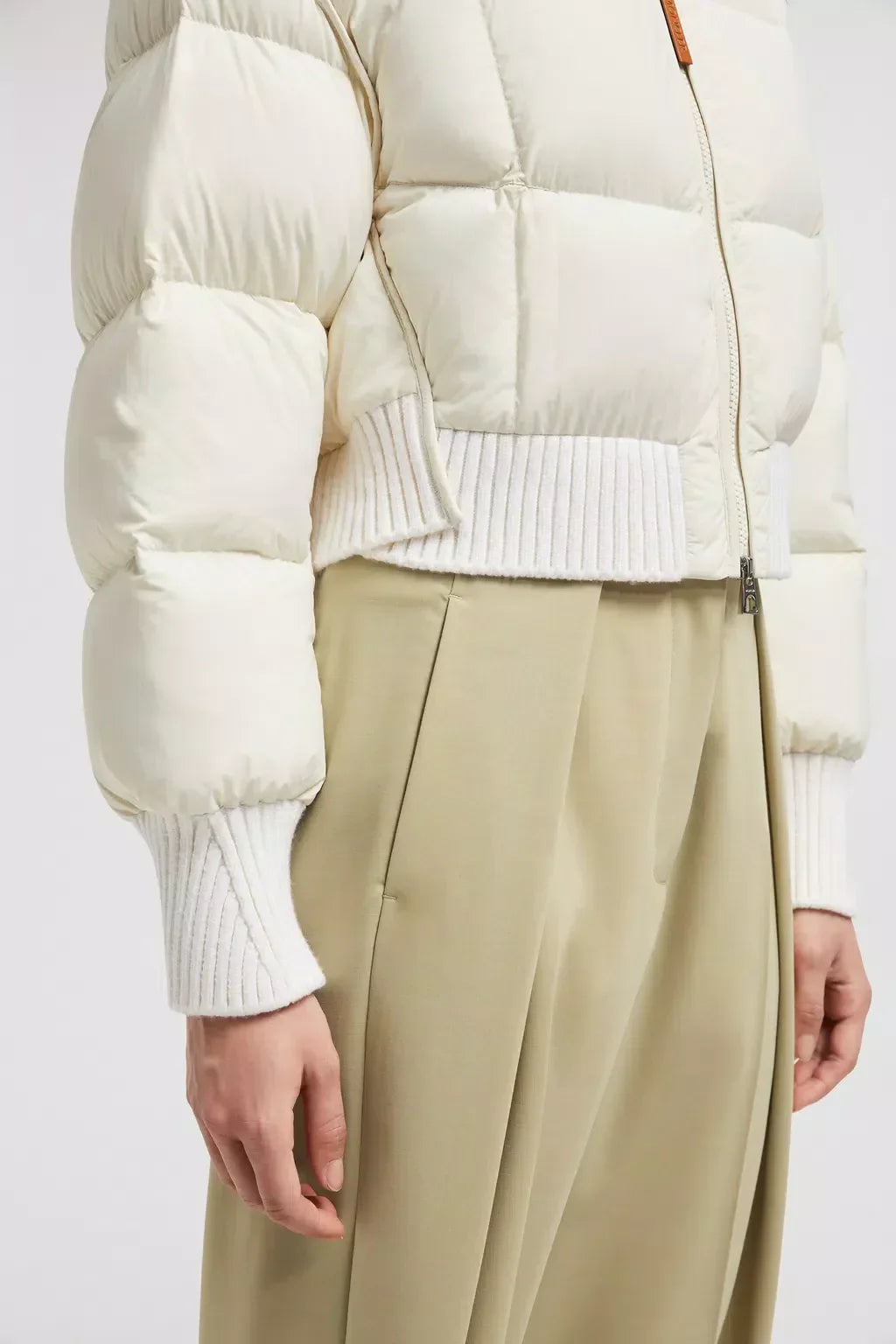 Jadeite Short Down Jacket – the short puffer is crafted from the softest nylon while a knit inner collar adds – LUX VERSE Luxury Designer Fashion Outlet