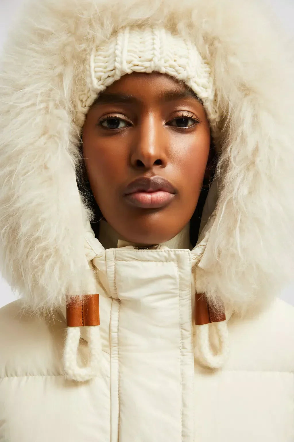 Blain Long Down Jacket – a precious detail, the hood is embellished with a detachable cashmere trim – LUX VERSE Luxury Designer Fashion Outlet