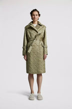 Samare Padded Trench Coat – crafted from drill léger, the padded coat is refreshed with an innovative quilting – LUX VERSE Luxury Designer Fashion Outlet