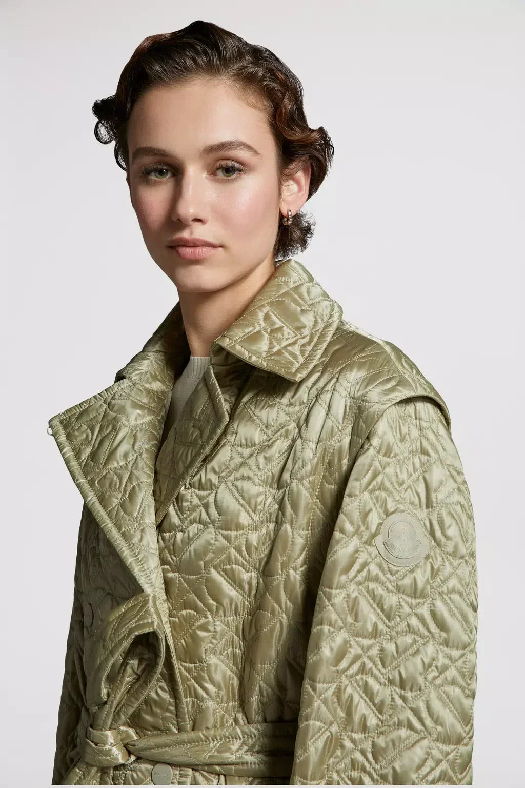 Samare Padded Trench Coat – crafted from drill léger, the padded coat is refreshed with an innovative quilting – LUX VERSE Luxury Designer Fashion Outlet