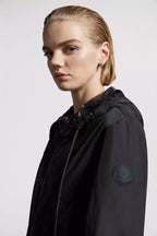 Cassie Hooded Jacket – crafted from ultra-light transparent nylon Lightweight nylon laqué lining Adjustable – LUX VERSE Luxury Designer Fashion Outlet
