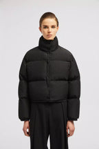Citrine Short Down Jacket – crafted from a plush cashmere and wool blend, the short jacket features a fully – LUX VERSE Luxury Designer Fashion Outlet