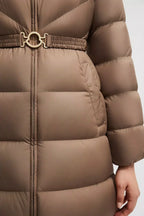 Brou Long Down Jacket – enhancing the coat with a fit-and-flare shape, the waist features an adjustable – LUX VERSE Luxury Designer Fashion Outlet