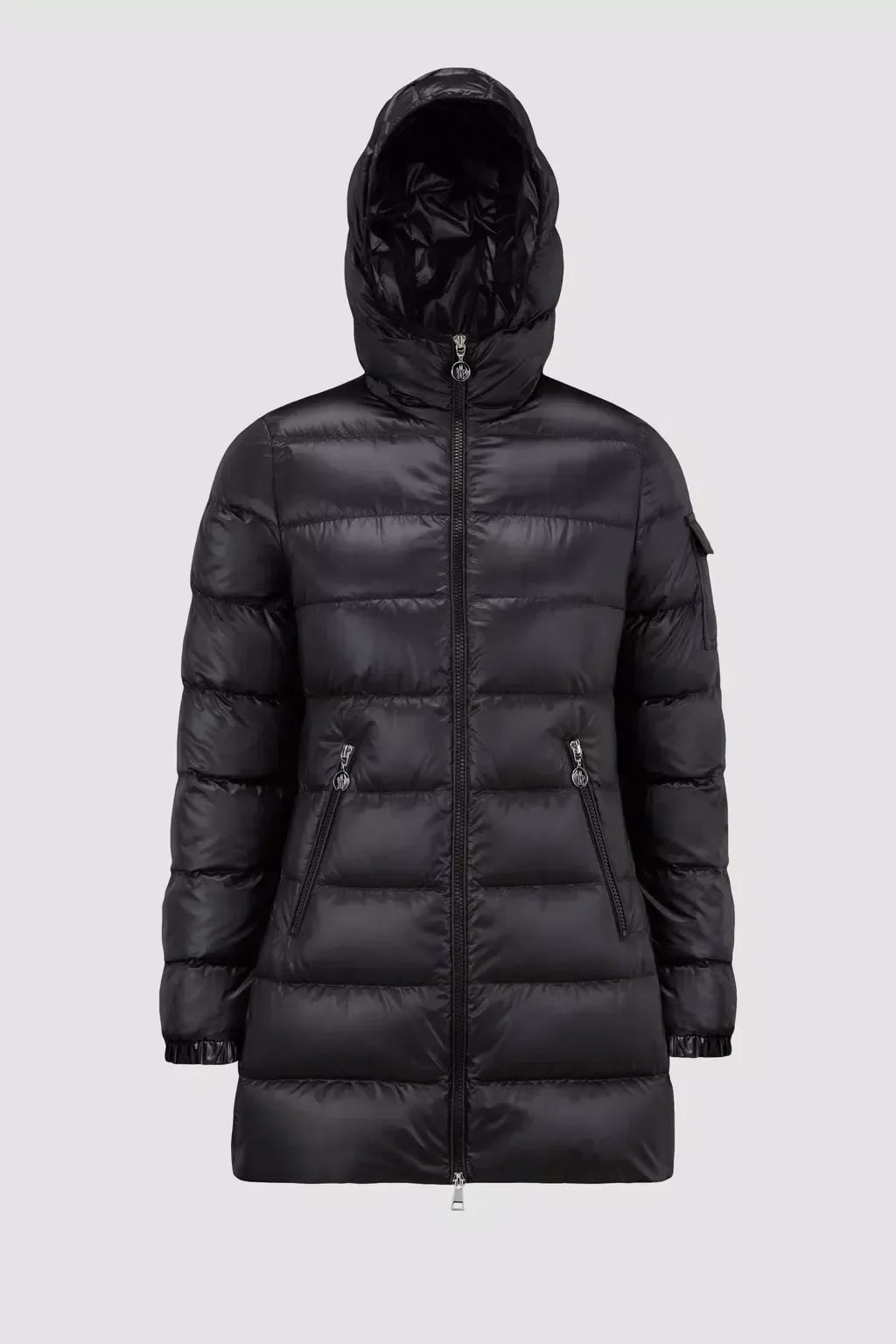 Glements Mid-Length Down Jacket – a contemporary mid-length design, the Glements down jacket comes in a streamlined, – LUX VERSE Luxury Designer Fashion Outlet