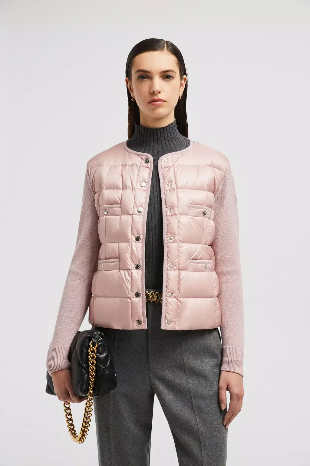 Padded Wool Cardigan – sporty and elegant, the Avoce down jacket encapsulates the woman's aesthetic – LUX VERSE Luxury Designer Fashion Outlet
