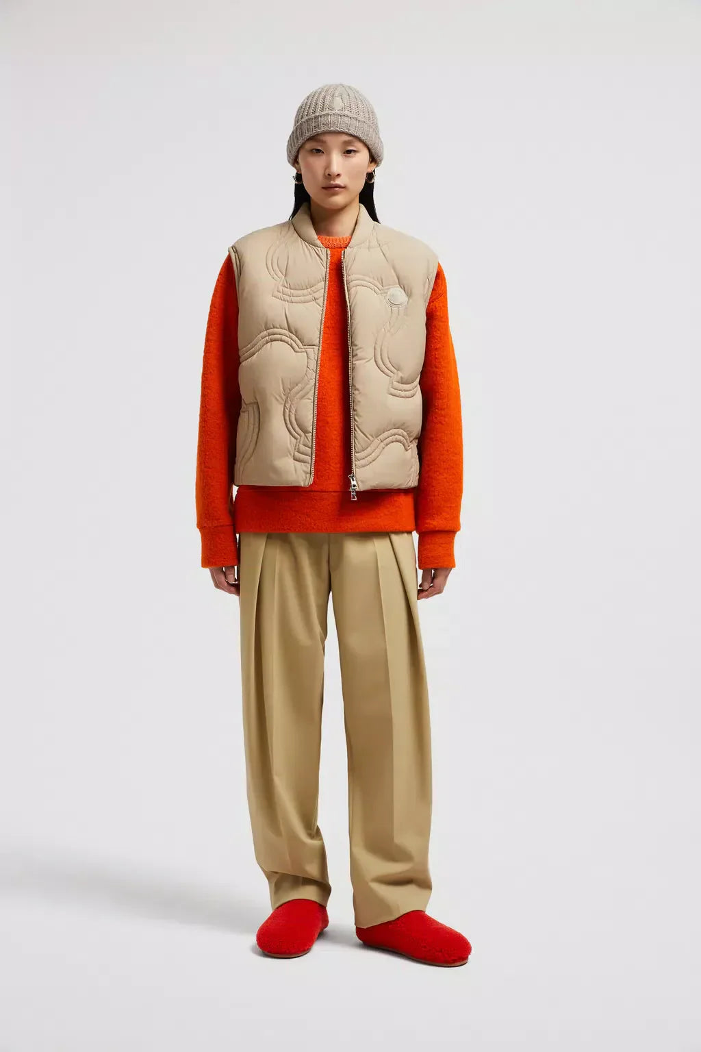 Druzy Down Vest – adding a sporty touch, a bomber collar and zipper closure complete the warmer – LUX VERSE Luxury Designer Fashion Outlet