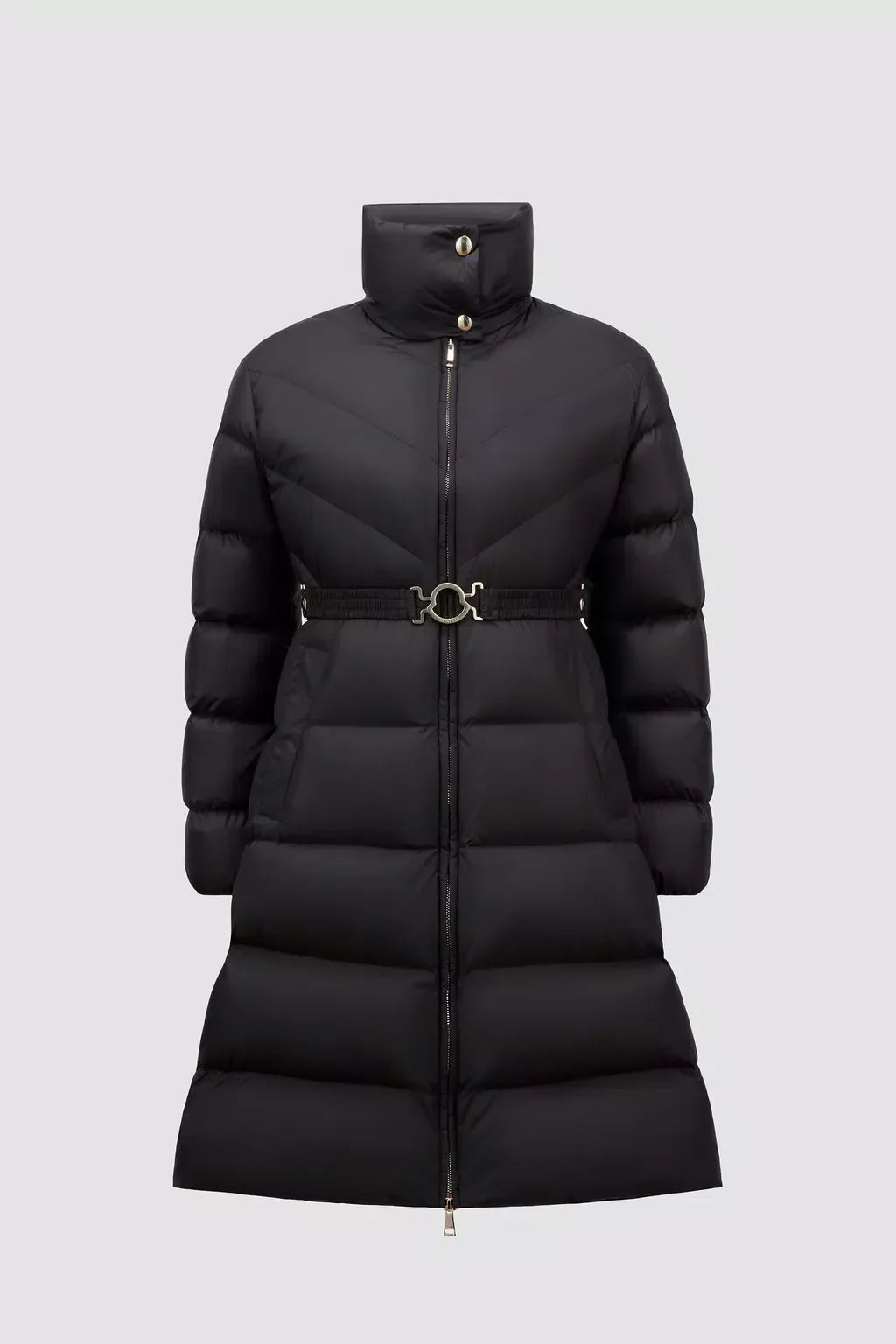 Brou Long Down Jacket – enhancing the coat with a fit-and-flare shape, the waist features an adjustable – LUX VERSE Luxury Designer Fashion Outlet