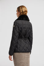 Cygne Short Down Jacket – crafted from recycled polyester, the short puffer boasts geometric quilting – LUX VERSE Luxury Designer Fashion Outlet