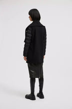 Wool Felt Cape – crafted from wool felt, the belted design is enhanced with down-filled longue saison – LUX VERSE Luxury Designer Fashion Outlet