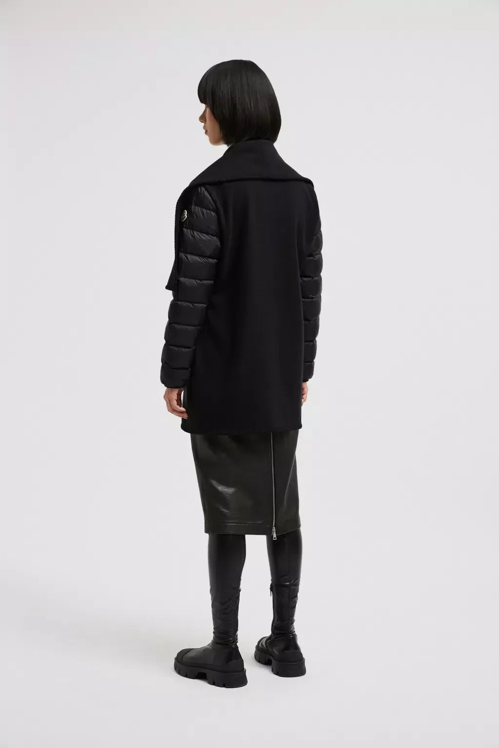 Wool Felt Cape – crafted from wool felt, the belted design is enhanced with down-filled longue saison – LUX VERSE Luxury Designer Fashion Outlet