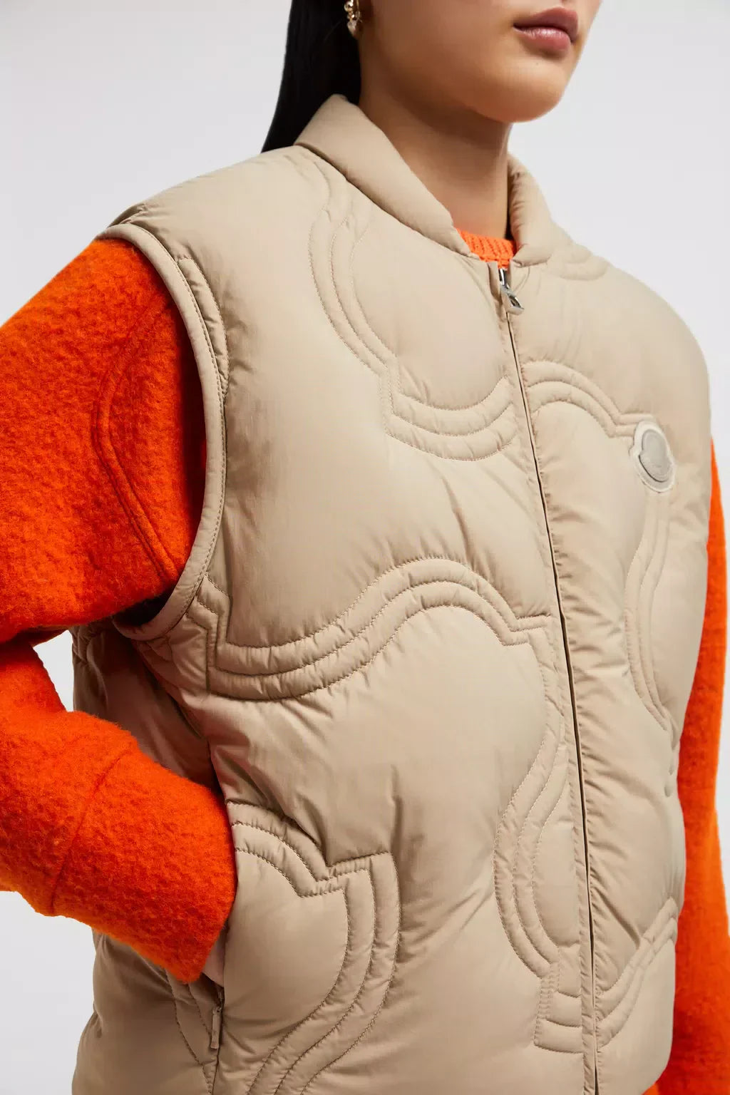 Druzy Down Vest – the puffer vest is crafted from nylon with a soft finish and paired with lightweight – LUX VERSE Luxury Designer Fashion Outlet