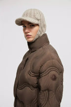 Beryl Short Down Jacket – a visually striking design, the Beryl down jacket's geometric pattern is reminiscent – LUX VERSE Luxury Designer Fashion Outlet