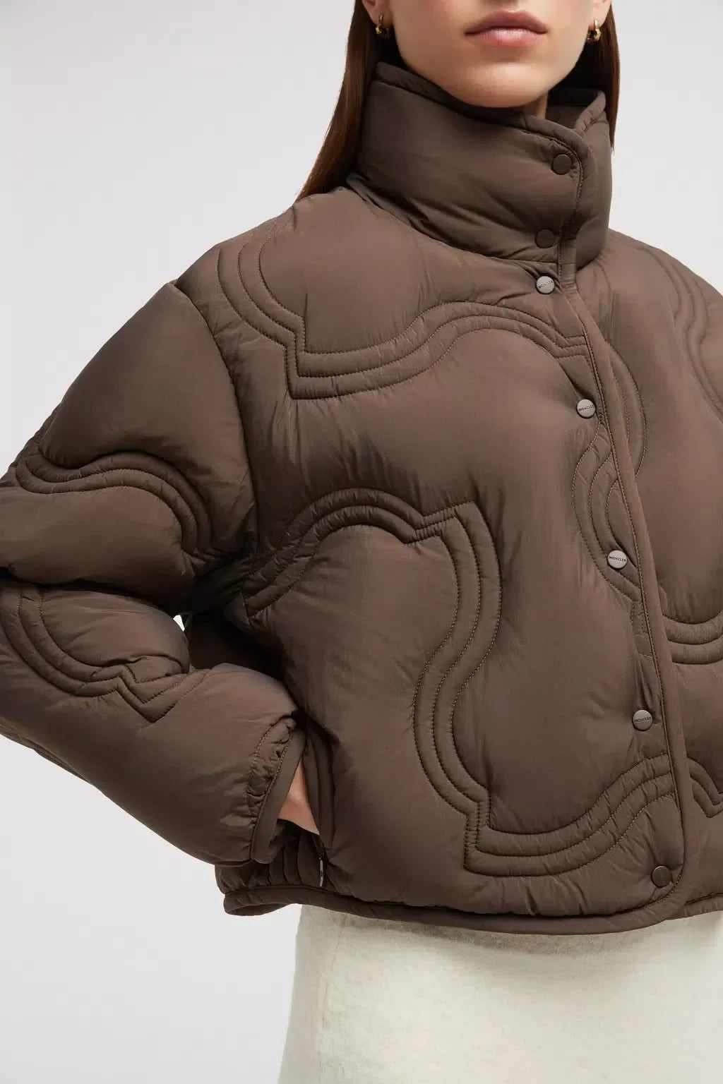 Beryl Short Down Jacket – the short puffer is crafted from nylon with an ultra-soft finish and paired – LUX VERSE Luxury Designer Fashion Outlet