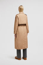 Barbetane Down Trench Coat – boasting a detachable hood, the long down jacket adapts to the weather – LUX VERSE Luxury Designer Fashion Outlet
