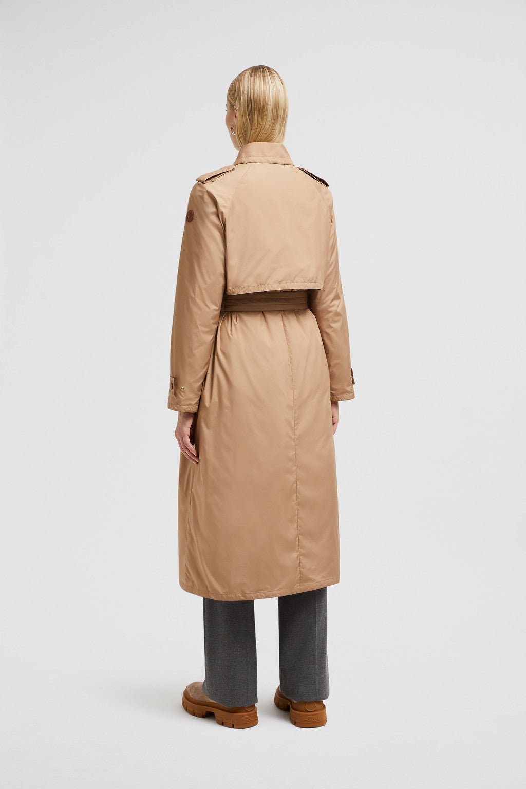 Barbetane Down Trench Coat – boasting a detachable hood, the long down jacket adapts to the weather – LUX VERSE Luxury Designer Fashion Outlet