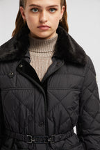Cygne Short Down Jacket – crafted from recycled polyester, the short puffer boasts geometric quilting – LUX VERSE Luxury Designer Fashion Outlet