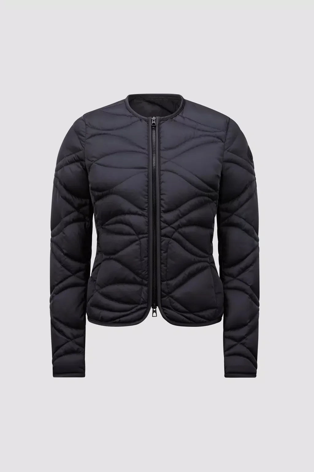 Pyrope Short Down Jacket – crafted from recycled polyester, the short puffer boasts geometric quilting – LUX VERSE Luxury Designer Fashion Outlet