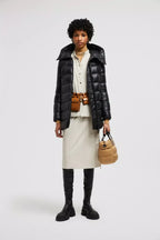 Suyen Long Down Jacket – crafted from nylon léger brillant Nylon léger brillant lining Down-filled Adjustable – LUX VERSE Luxury Designer Fashion Outlet