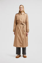 Barbetane Down Trench Coat – boasting a detachable hood, the long down jacket adapts to the weather – LUX VERSE Luxury Designer Fashion Outlet