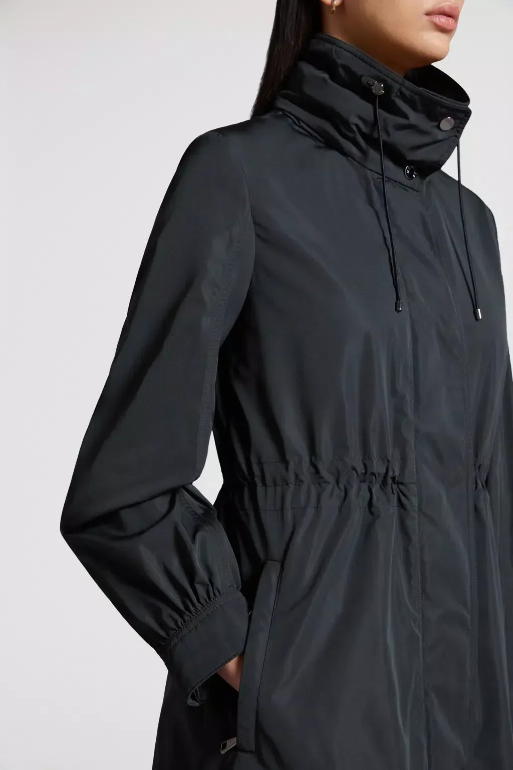 Kourou Parka – crafted from technical twill Technical twill lining High collar with drawstring – LUX VERSE Luxury Designer Fashion Outlet