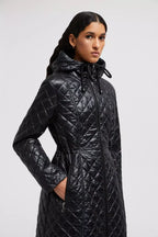 Bagnac Long Down Jacket – crafted from longue saison Thindown-fill Hood and waist with drawstring fastenings – LUX VERSE Luxury Designer Fashion Outlet
