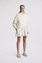 Edipo Hooded Jacket – crafted from embroidered nylon laqué Adjustable hood Zipper closure Zipped pockets – LUX VERSE Luxury Designer Fashion Outlet