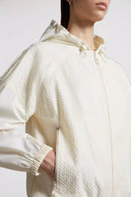Edipo Hooded Jacket – the nylon laqué jacket is finished with a hood and drawstring fastening – LUX VERSE Luxury Designer Fashion Outlet
