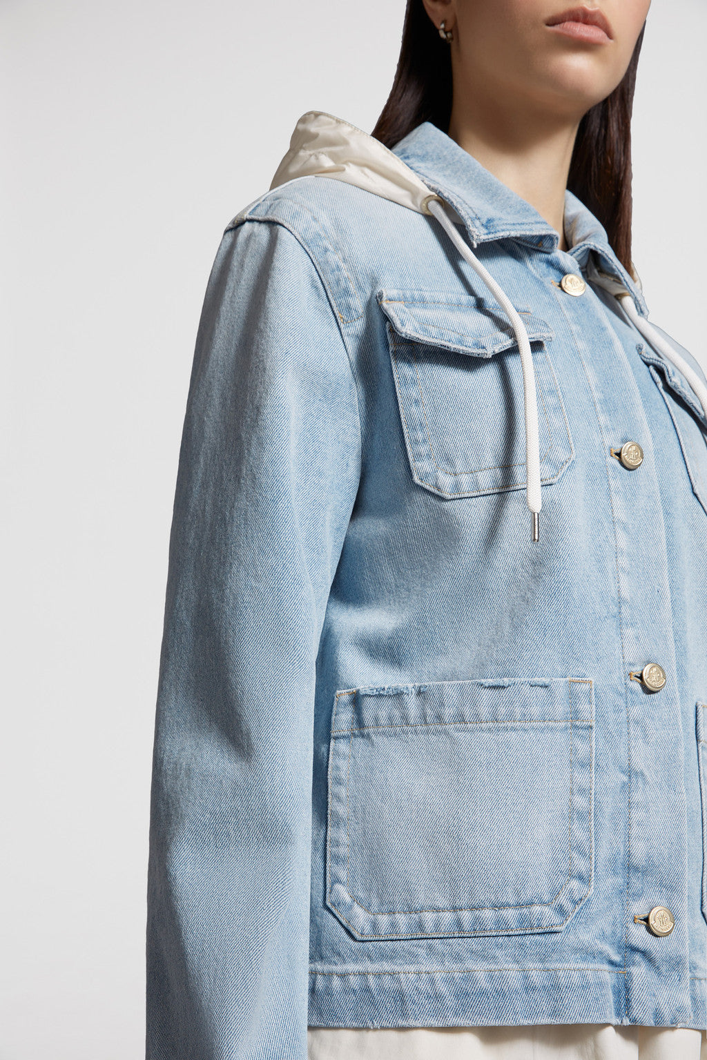 Melissa Denim Jacket – crafted from denim, the Melissa jacket is enhanced with a lightweight, detachable – LUX VERSE Luxury Designer Fashion Outlet