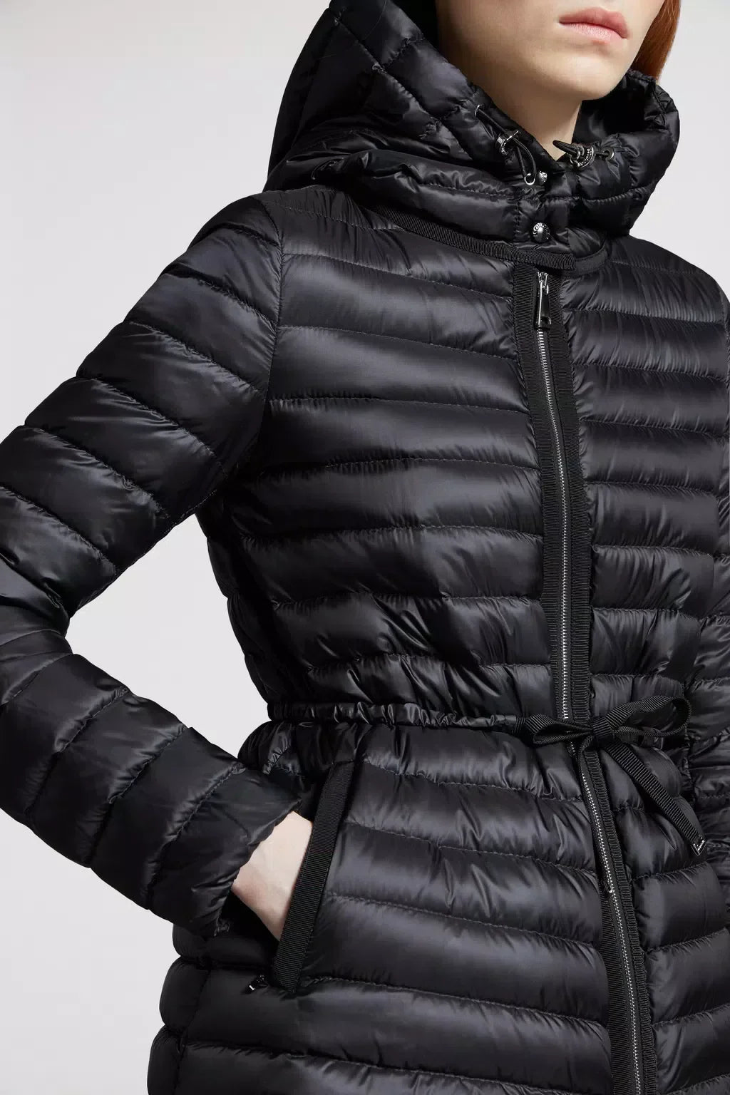 Raie Short Down Jacket – grosgrain details enhance the feminine silhouette of this piece – LUX VERSE Luxury Designer Fashion Outlet
