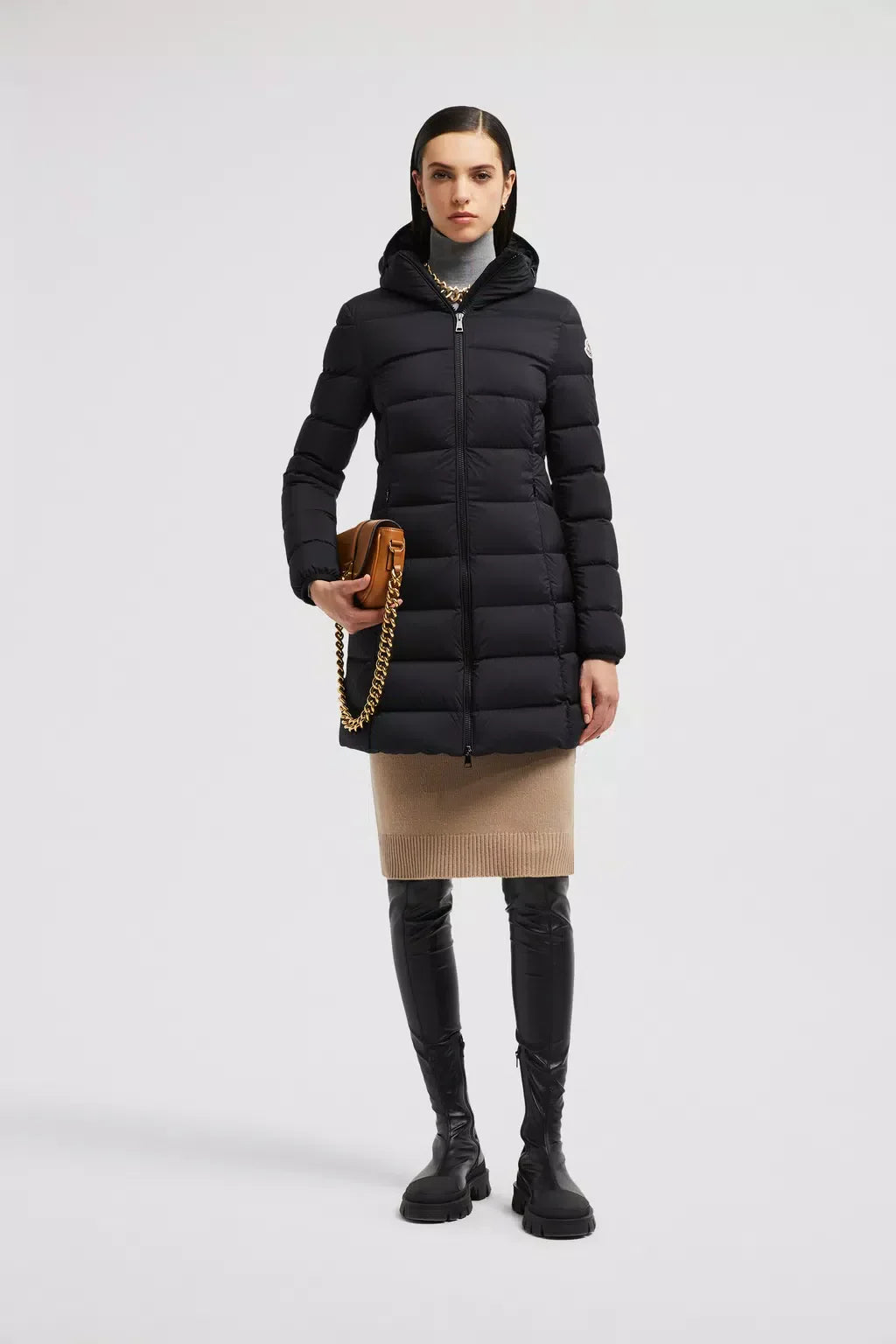 Gie Long Down Jacket – the water-repellent down coat boasts a feminine flared shape that layers well over – LUX VERSE Luxury Designer Fashion Outlet