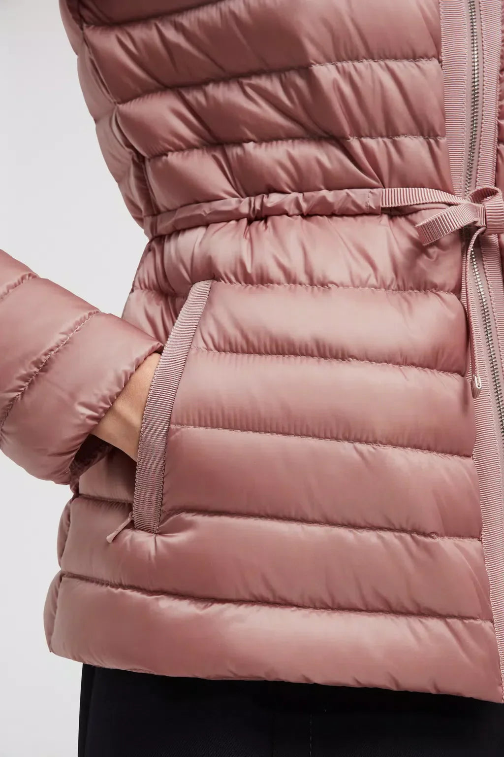 Raie Short Down Jacket – grosgrain details enhance the feminine silhouette of this piece – LUX VERSE Luxury Designer Fashion Outlet