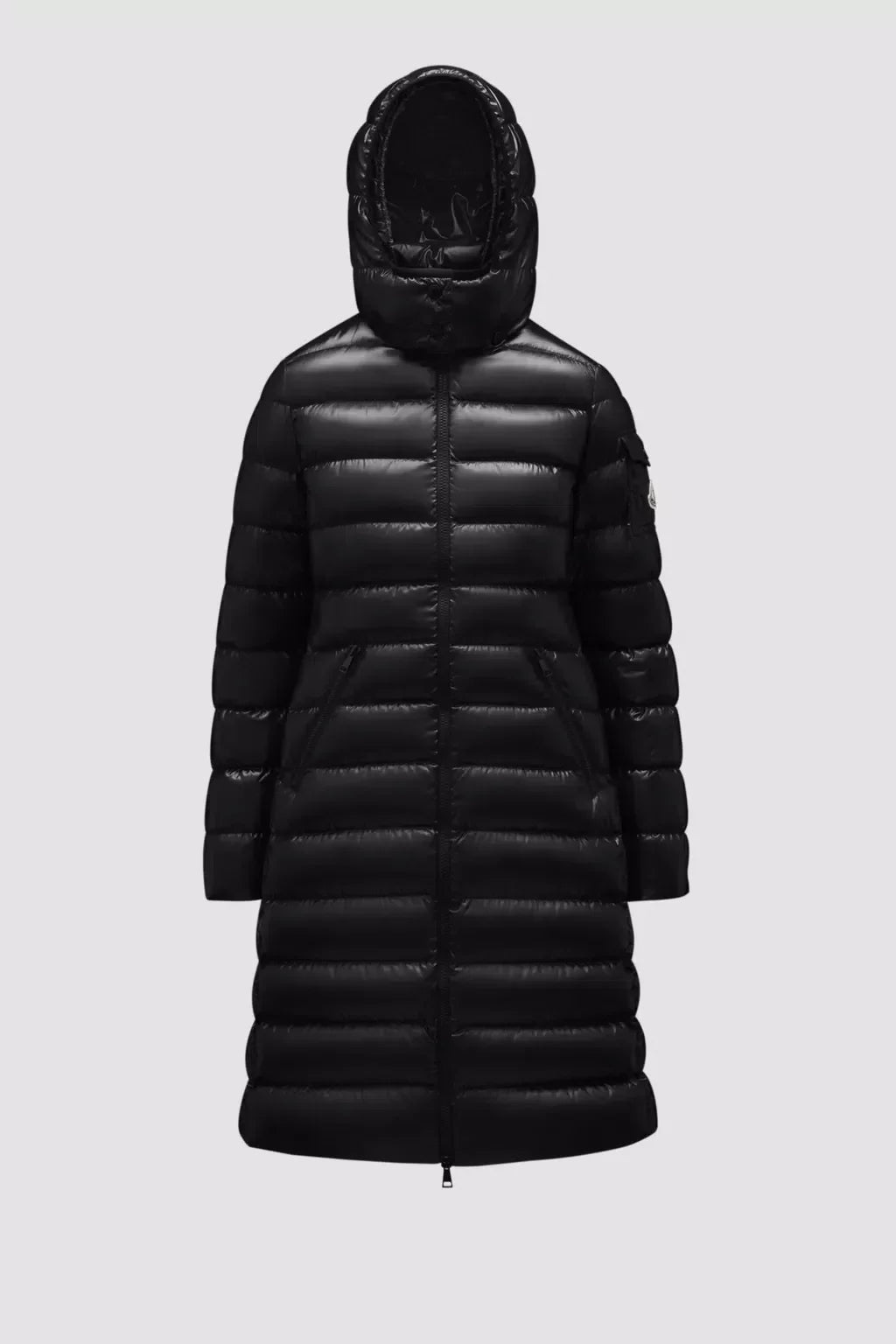 Moka Long Down Jacket – the Moka long down jacket takes a tailored approach to iconic nylon laqué – LUX VERSE Luxury Designer Fashion Outlet