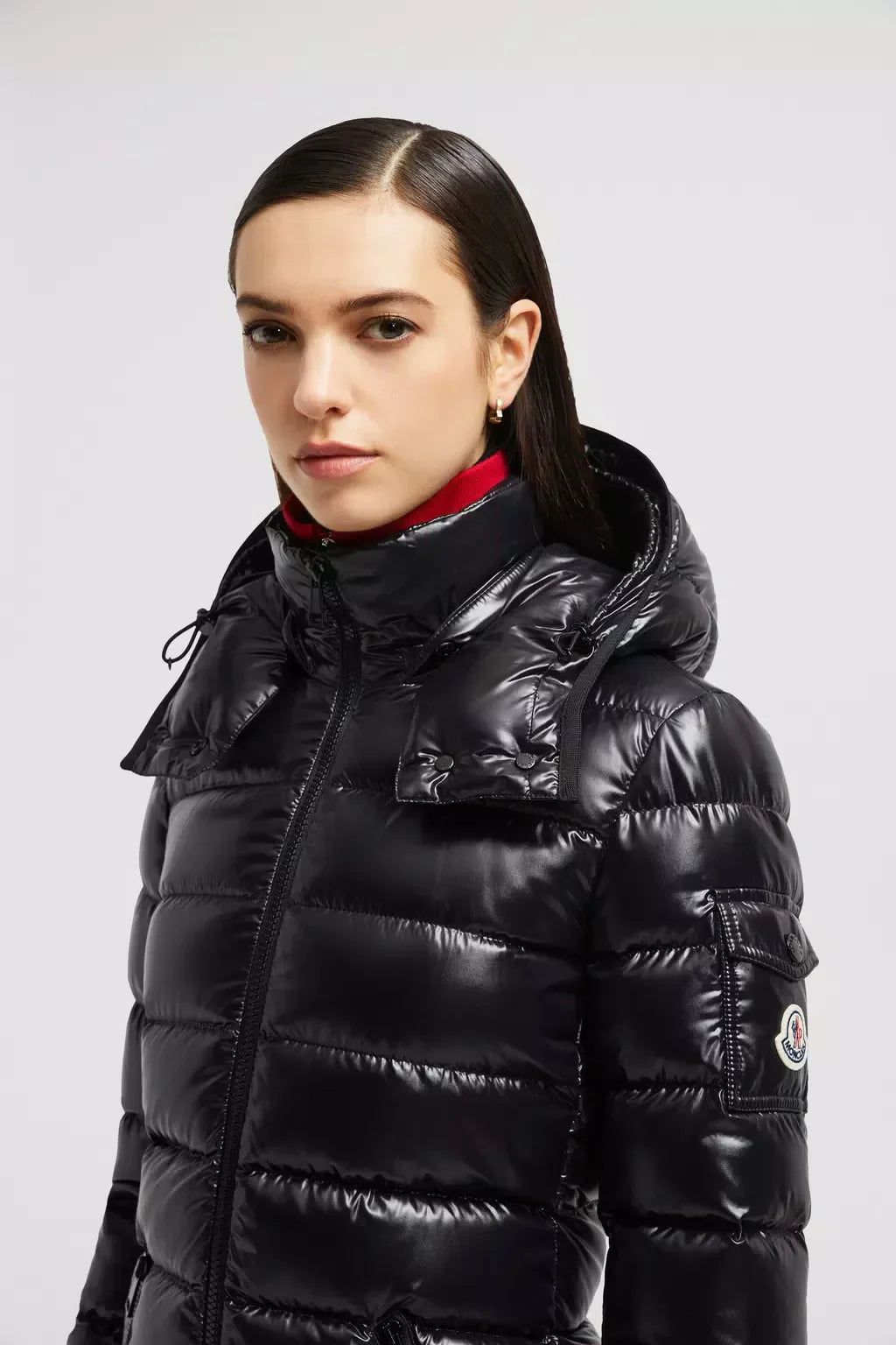 Moka Long Down Jacket – the Moka long down jacket takes a tailored approach to iconic nylon laqué – LUX VERSE Luxury Designer Fashion Outlet