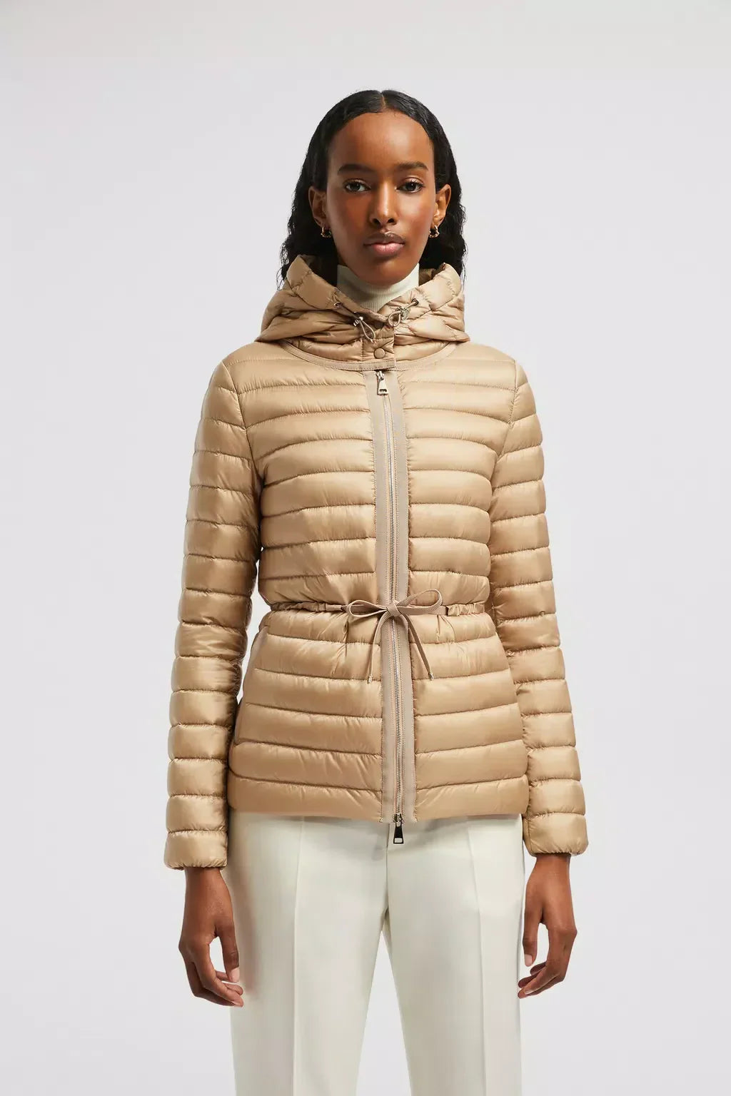 Raie Short Down Jacket – grosgrain details enhance the feminine silhouette of this piece – LUX VERSE Luxury Designer Fashion Outlet