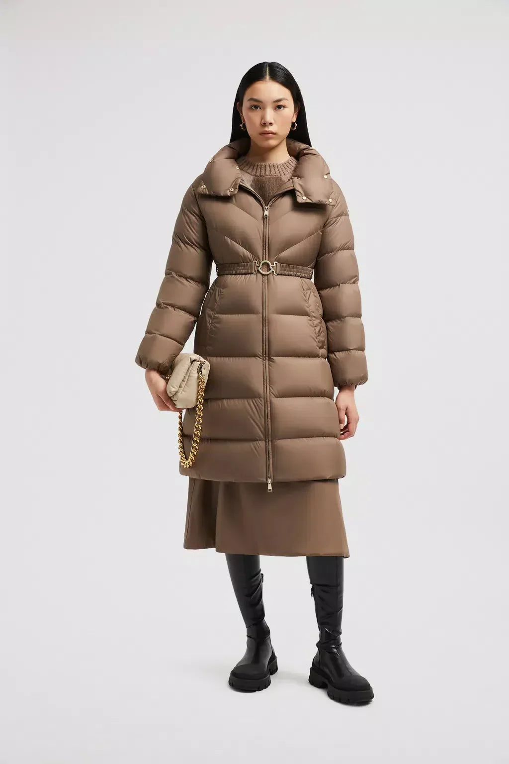 Brou Long Down Jacket – the long puffer is crafted from ultra-lightweight polyester with a supremely soft – LUX VERSE Luxury Designer Fashion Outlet