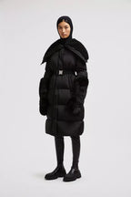 Bruneaux Long Down Jacket – softened by a faux fur trim, the hood features a zip that allows it to be worn as – LUX VERSE Luxury Designer Fashion Outlet